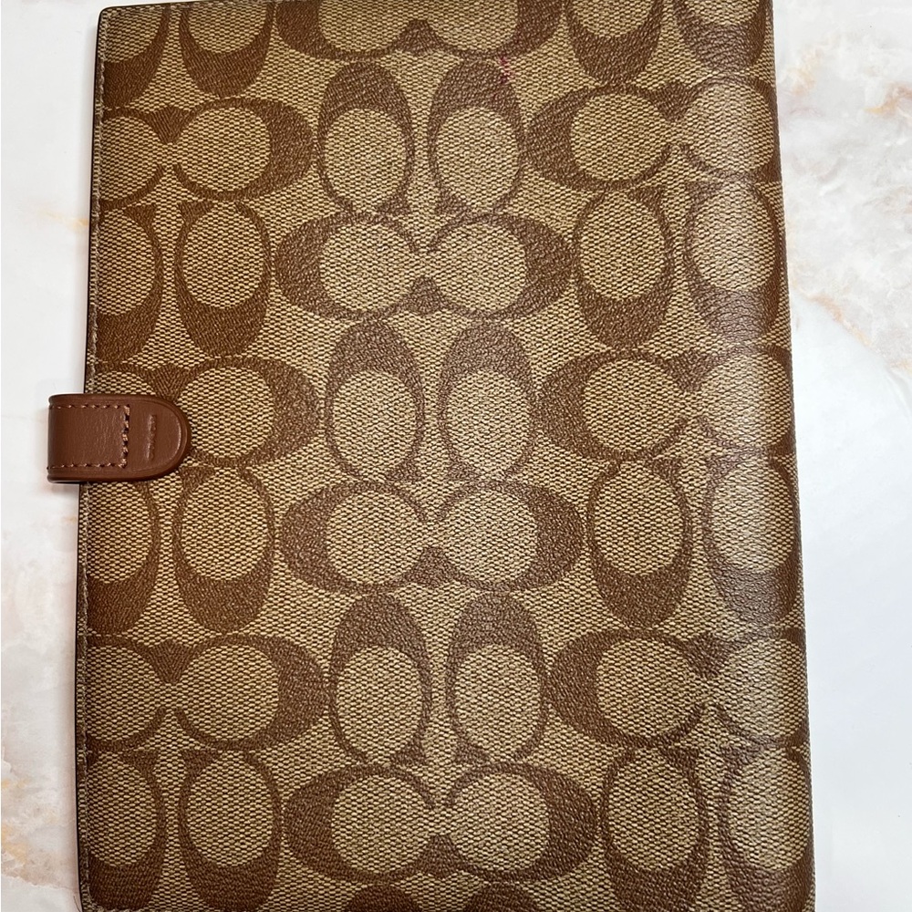 COACH NOTEBOOK In Brown Signature Canvas - Picture 2 of 6